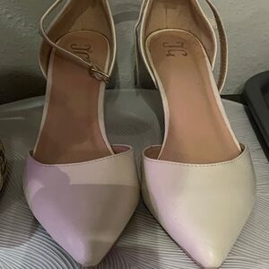 Elegant Cream Women's Kitten heel Shoes
